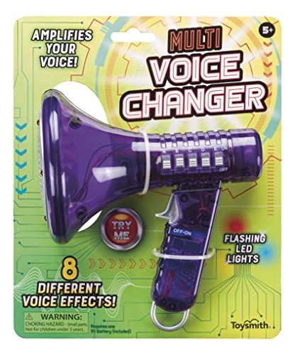 Toysmith Tech Gear Multferent Voice Effei Voice Changer, Amplifies Voice With 8 Difcts, For Boys & Girls Ages 5+, Colors vary